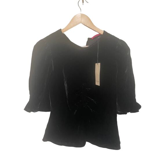 SCOTCH & SODA VELVET RUCHED TOP Size Medium - Picture 7 of 8
